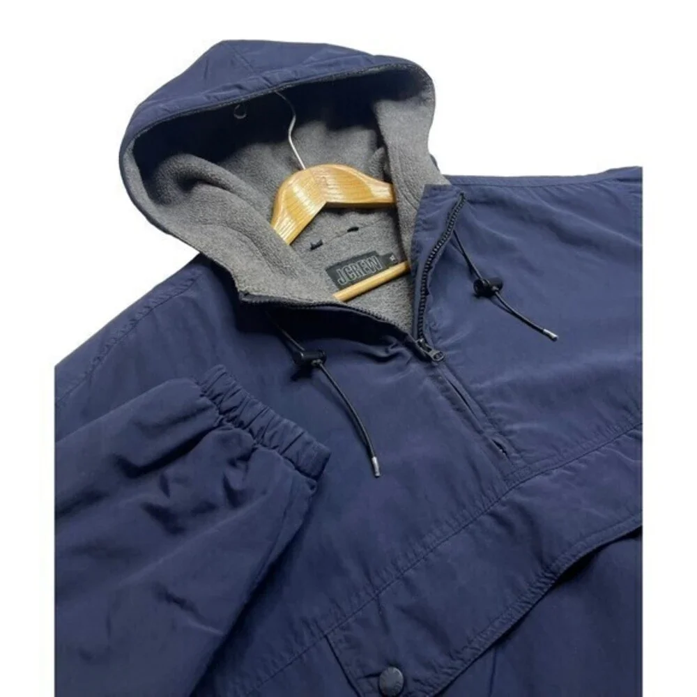 J.Crew Men’s hooded pullover 3‎ season jacket Quarter Zip W Kangaroo Pocket XL